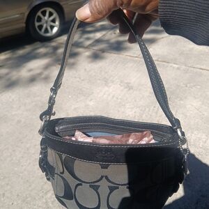 Coach Black and Gray Shoulder Bag